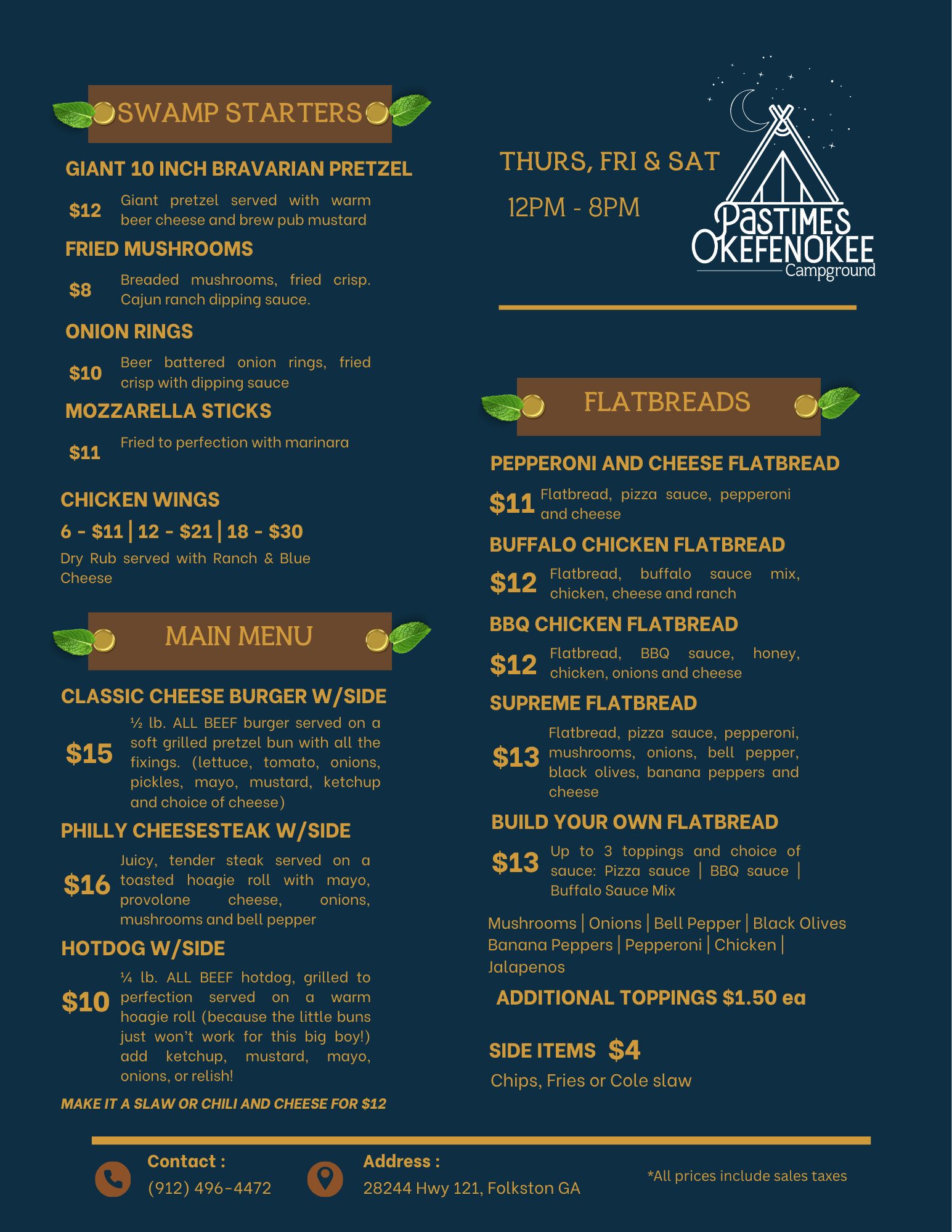 okefenokee menu (Flyers (Portrait))