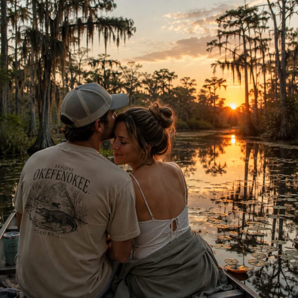 Sunset Romance in the Okefenokee Swamp